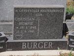BURGER Christian J. 1947-1991