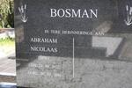 BOSMAN Abraham Nicolaas 1932-2001
