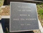 NOORDWYK Wessel M., Janse van 1915-1984