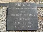 KRÜGER Elizabeth Susanna nee SMIT 1900-1996