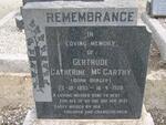 McCARTHY Gertrude Catherine nee BURGER 1895-1958