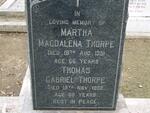 THORPE Thomas Gabriel -1952 & Martha Magdalena -1951