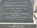 CARSTENS Frederick Christoffel 1874-1956 & Jeanetta Johanna Hendrika KOTZE 1884-1961
