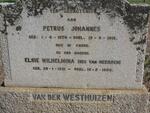 WESTHUIZEN Petrus Johannes, van der 1874-1918 & Elsie Wilhelmina VAN HEERDEN 1881-1964