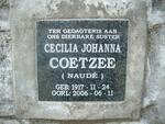 COETZEE Cecilia Johanna nee NAUDE 1917-2006