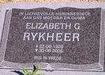 RYKHEER Elizabeth G. 1920-2005