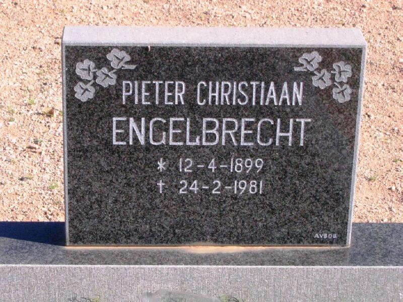 ENGELBRECHT Pieter Christiaan 1899-1981
