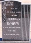 RYKHEER Gloudina M. nee GRYFFENBERG 1905-1993
