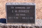 RYKHEER G.M. nee VISSER 1881-1959