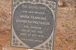 PRETORIUS Maria Francina Elizabeth nee JORDAAN 1887-1955