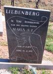 LIEBENBERG Maria S. F. 1873-1970