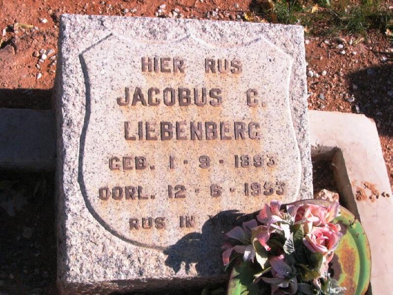 LIEBENBERG Jacobus C. 1893-1953