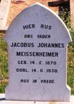 MEISSENHEIMER Jacobus Johannes 1870-1950