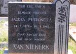 NIEKERK Jacoba Petronella, van 1877-1962