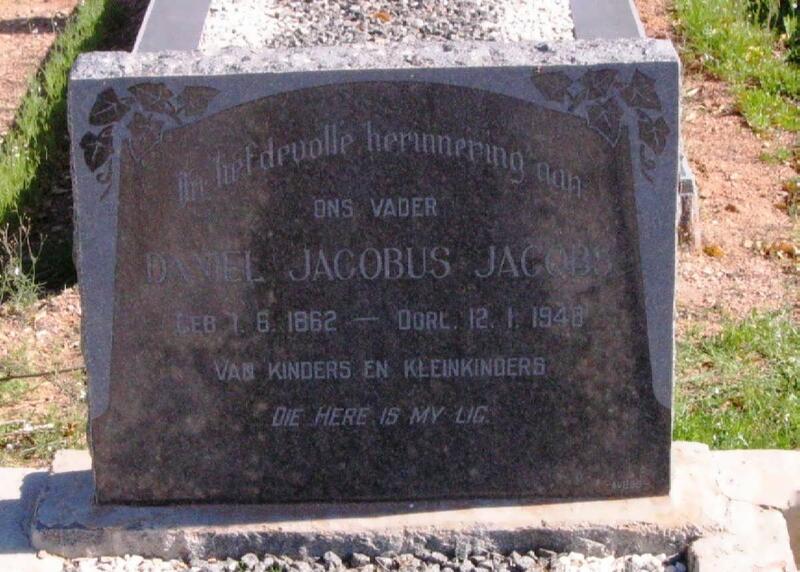 JACOBS Daniel Jacobus 1862-1948