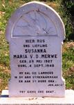 MERWE Susanna Maria, v.d. 1927-1940