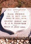 KOORTZEN  Bennie 1934-1934