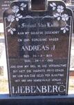 LIEBENBERG Andreas J. 1899-1969