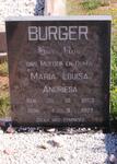BURGER Maria Louisa Andriesa 1863-1927