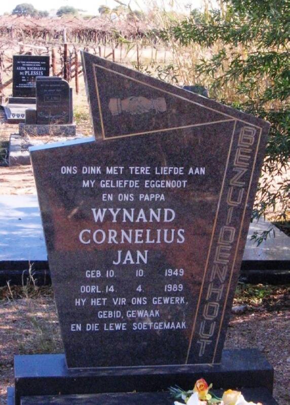 BEZUIDENHOUT Wynand Cornelius Jan 1949-1989