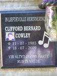 COWLEY Clifford Bernard 1985-2009