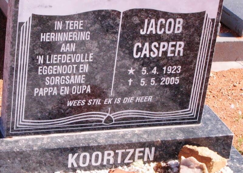 KOORTZEN Jacob Casper 1923-2005