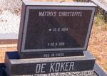 KOKER Matthys Christoffel, de 1924-1976