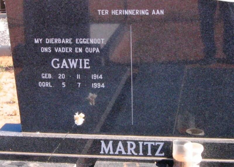 MARITZ Gawie 1914-1994