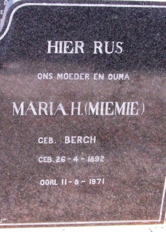 ESTERHUYSEN Maria H. nee BERGH 1892-1971