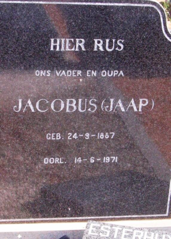 ESTERHUYSEN Jacobus 1887-1971