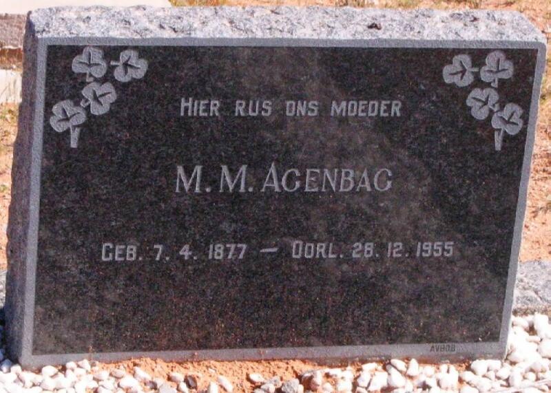 AGENBAG M.M. 1877-1955