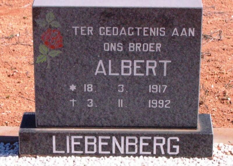 LIEBENBERG Albert 1917-1992
