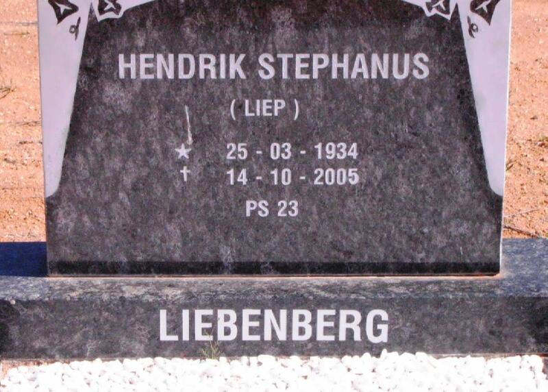 LIEBENBERG Hendrik Stephanus 1934-2005