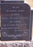 BURGER Maria Susanna nee HANEKOM 1890-1957