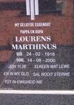 BENADE Louwrens Marthinus 1918-2000