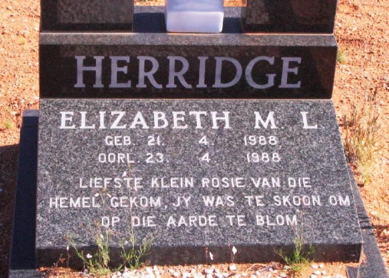 HERRIDGE  Elizabeth M.L. 1988-1988