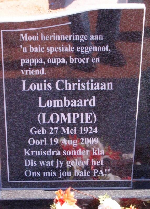 LOMBAARD Louis Christiaan 1924-2009