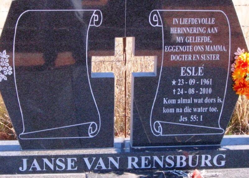 RENSBURG Eslé, Janse van 1961-2010