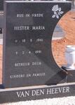 HEEVER Hester Maria, van den 1941-1991