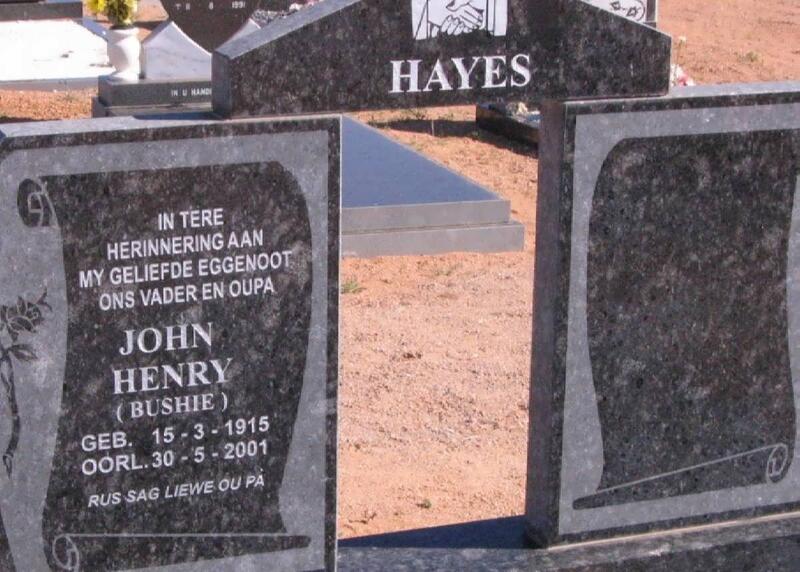 HAYES John Henry 1915-2001
