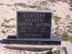 COETZEE Hilletjie Aletta Jacoba 1895-1987