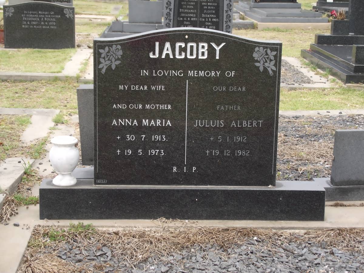 JACOBY Juluis Albert 1912-1982 & Anna Maria 1913-1973