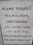 HAMILTON Mary Nisbet nee COULTER 1906-1936