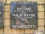 BENEDICTO Antonio 1930-1995 :: BENEDICTO Phillip Wayne 1963-1996