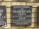 FRAUENSTEIN Fred 1919-2009 & Lenie 1922-1995