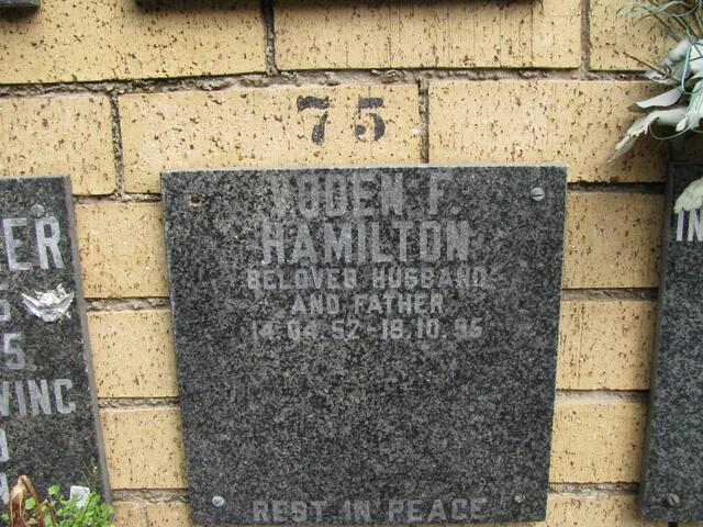 HAMILTON Voden F. 1952-1995