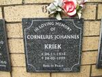 KRIEK Cornelius Johannes 1918-1999