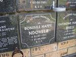 NDOVELA Bonisile Happy 1955-2001