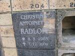 RADLOFF Christina Antoinette 1965-2000
