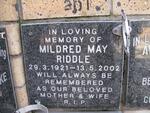 RIDDLE Mildred May 1921-2002